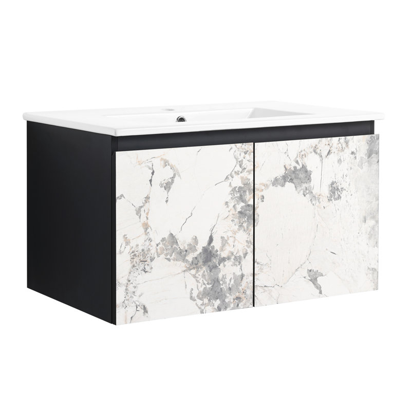 Meuble-lavabo en céramique avec lavabo en céramique