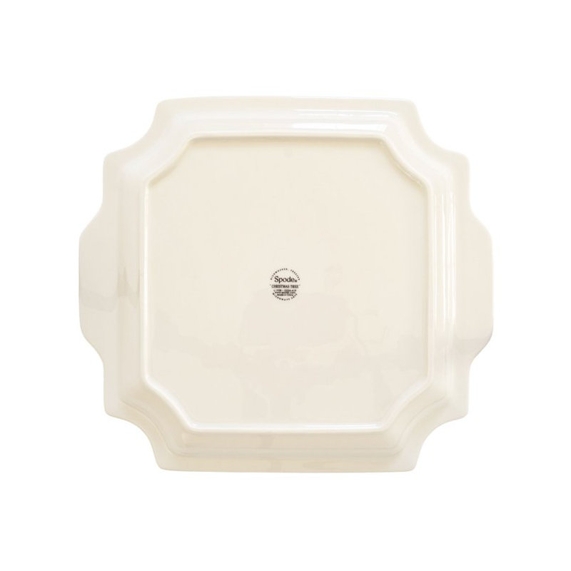 Spode Christmas Tree Square Handled Platter 12.5"