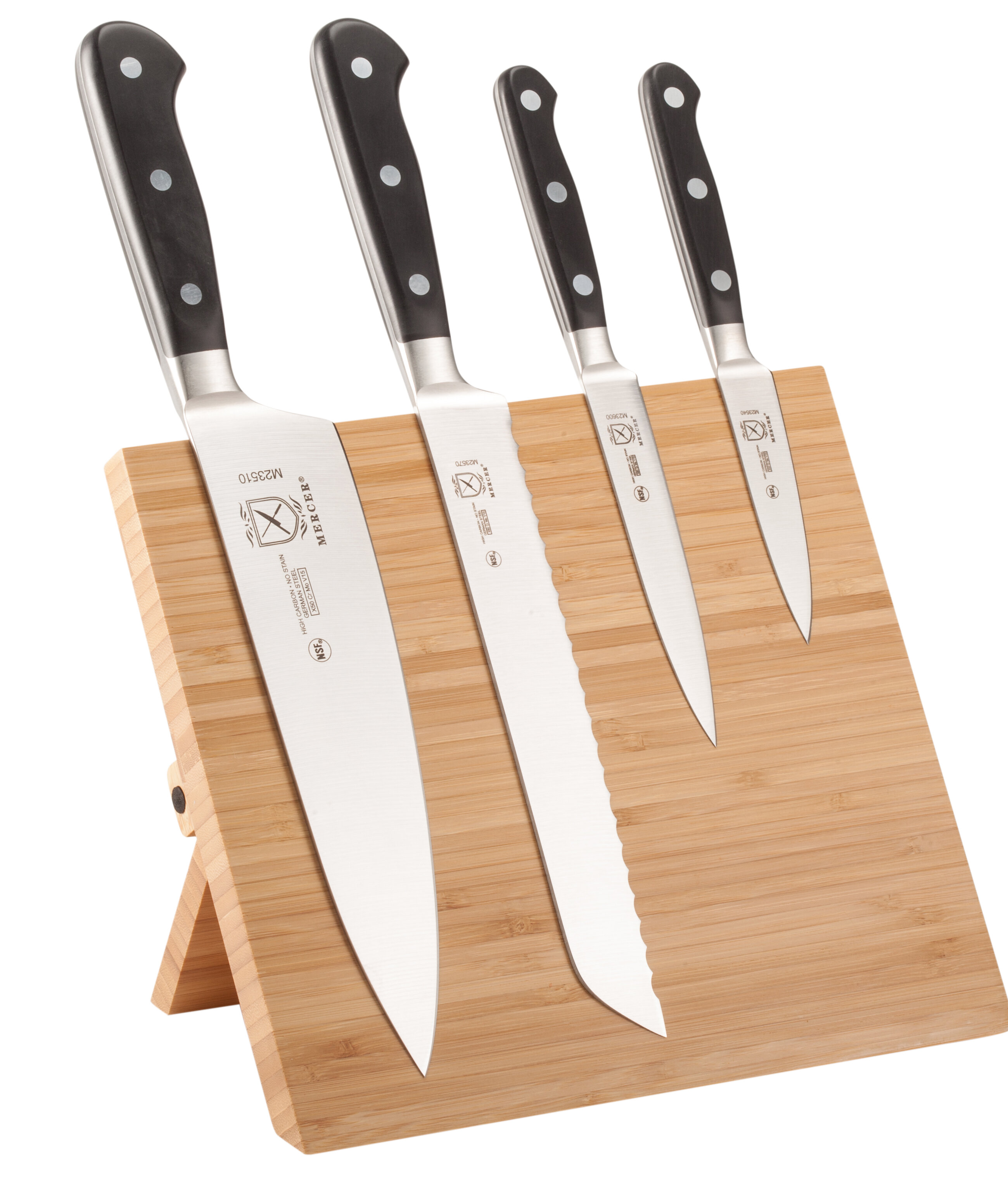 Kitchen Knife Sets, High Carbon Stainless Steel Knife Set with Wood Case,  5-Piece Chef Knives with Ergonomic Triple Riveted Handle, Rust-proof For