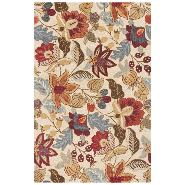 Arber Hand Tufted Wool Floral Rug