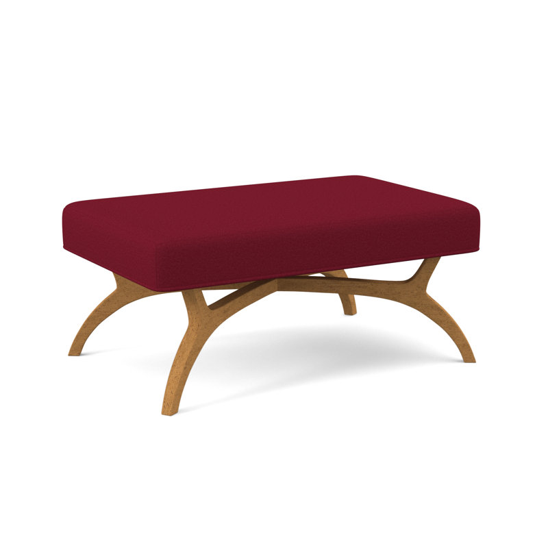Ansel Upholstered Bench, Amber, Margaret Lipstick