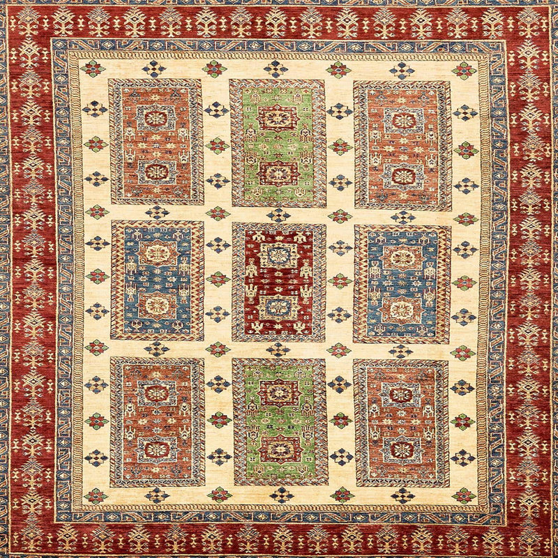 Tapis abstrait moderne 373, Carré 8 pi