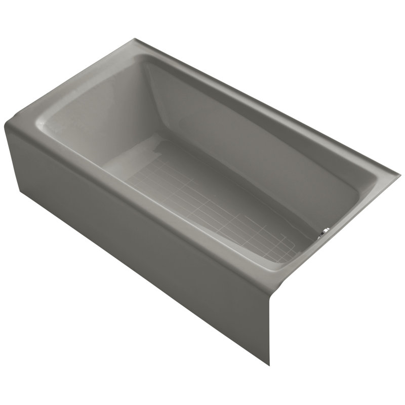 Mendota 60" x 32" Soaking Bathtub, Cashmere, Right