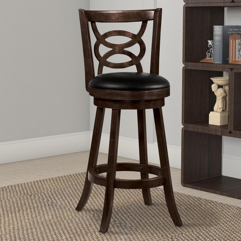 Swivel Upholstered Counter Stool with Solid Wood Frame, Extra Tall (42.25” Seat Height