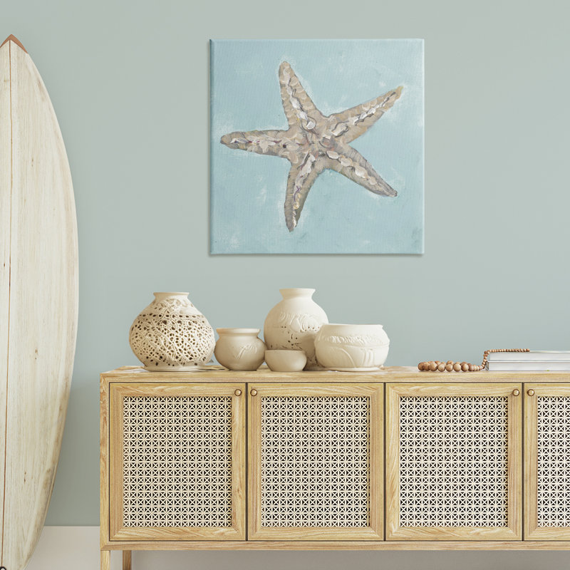 «Blue Starfish Impression» par Julie DeRice, H 36 po x l 36 po