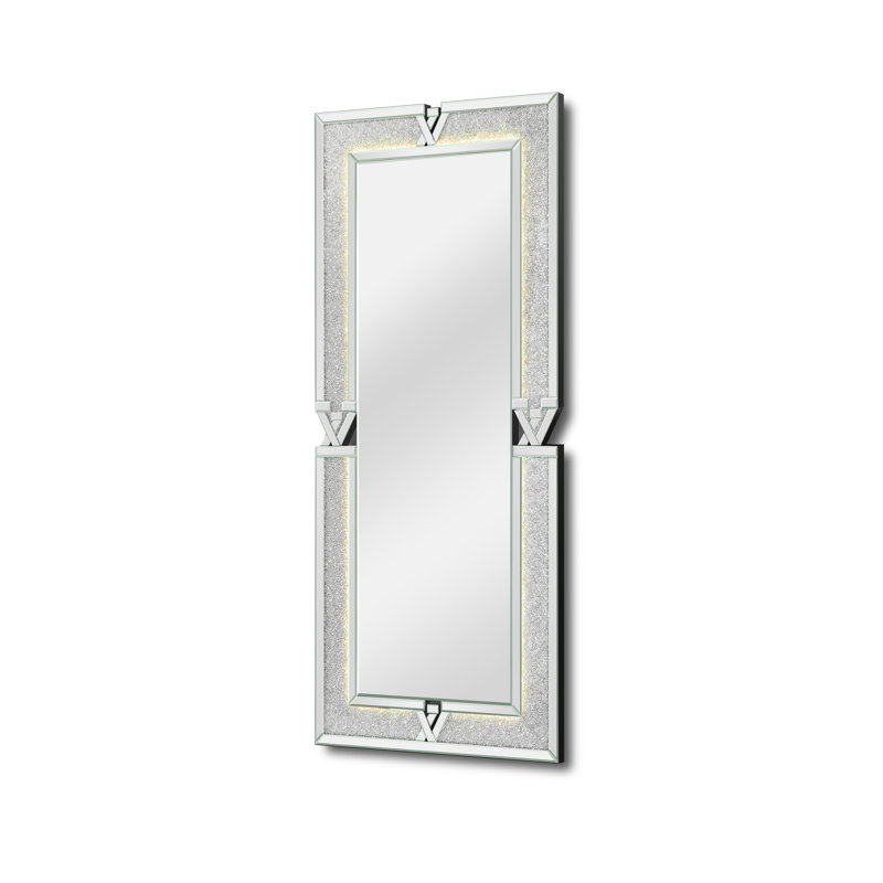 Floor Mirror 72" Rectangular With 3 Color LED changing light