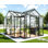 Serre en polycarbonate AMERLIFE de 9,5 pi - Serres extérieures en aluminium de 6 pi de hauteur murale avec 2 ventilations et gouttière, portes doubles avec crochet, serre pour jardin dans la cour arrière