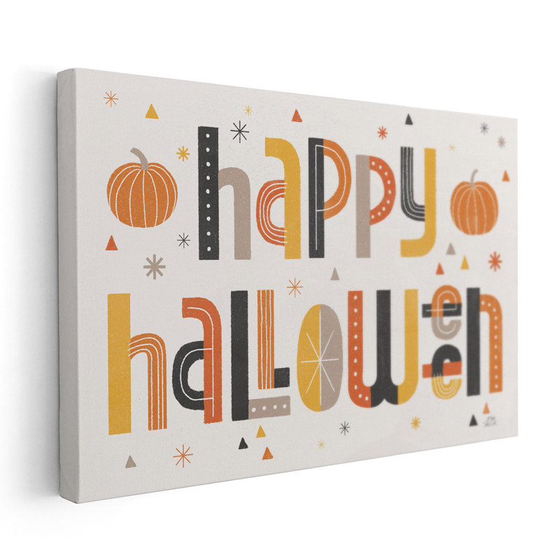 Retro Halloween I - reproduction d'art sur toile, H 20 po x l 30 po