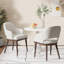 Chaise rembourrée moderne avec pieds en bois de noyer-461426202-468634091