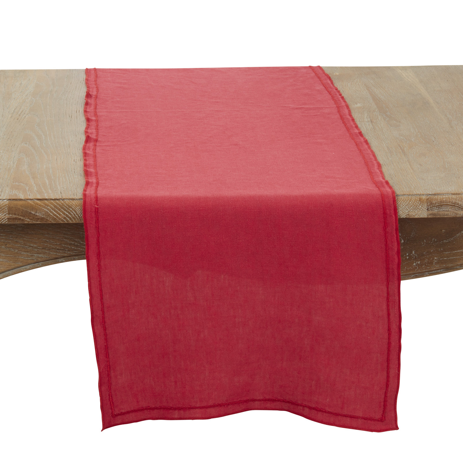 Aneta 72" Linen Table Runner, Red