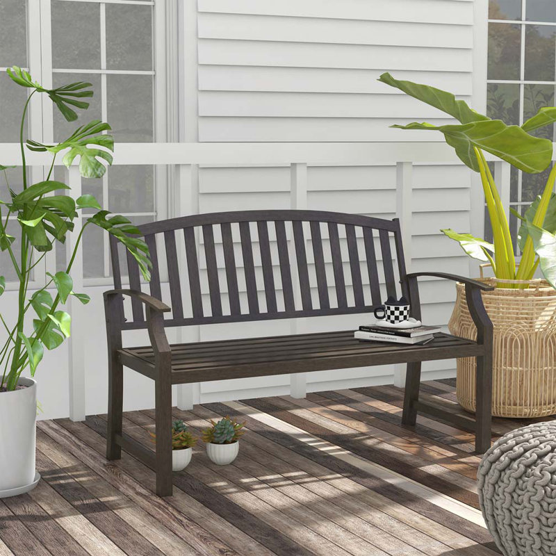 Banc de jardin en métal Altha, Brun