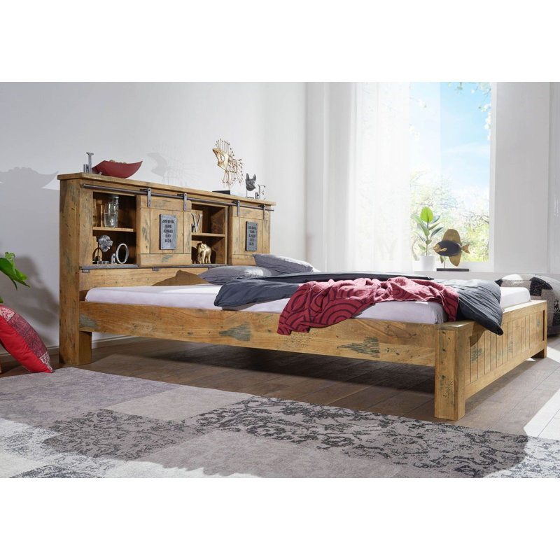 Railway European Kingsize (160 x 200 cm) Bed Frame, Ecru, 200 x 200cm