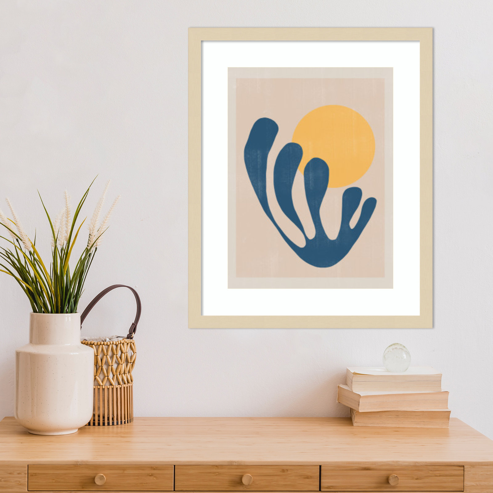 Giese "Modern Plant No. 1" Print, Brown , 21" H x 17" W