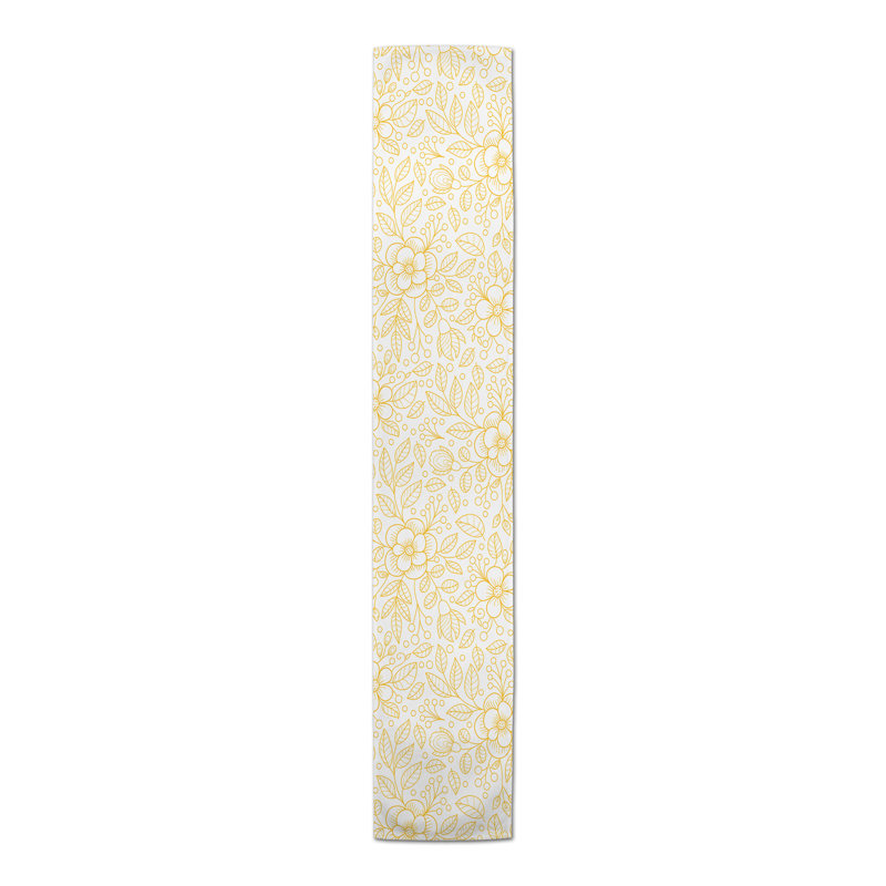 Chemin de table Alikee, L 90 po x P 16 po, Jaune
