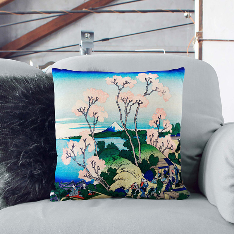 Floral Square Throw Cushion, 55cm H x 55cm W x 20cm D