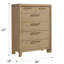 Commode 6 tiroirs brun clair