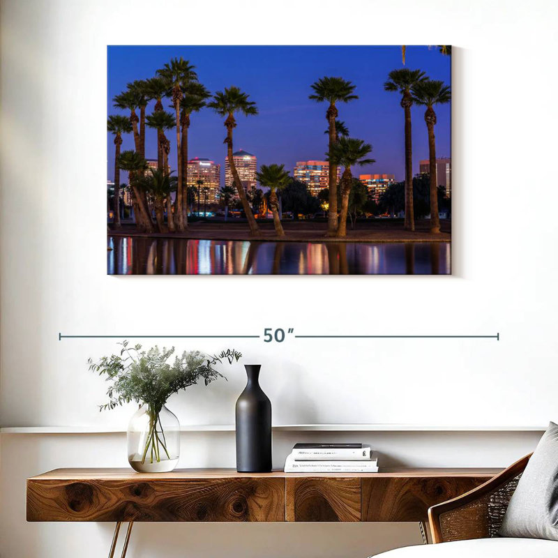 Ravi Night Palms In Phoenix, 26" H x 39" W