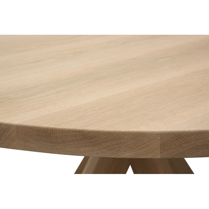 Luna Round Solid Oak Dining Table