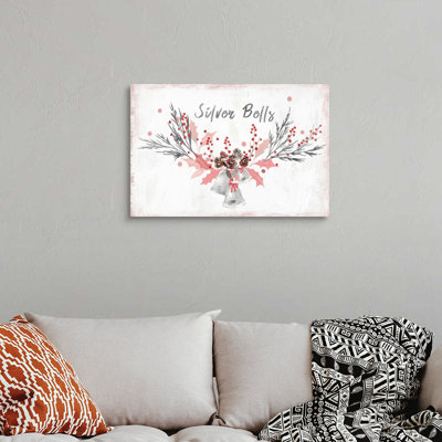 Silver Bells - Textual Art Print on Canvas