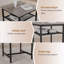 Table de bar, équipée de 2 tabourets de bar, avec dossier et cloison