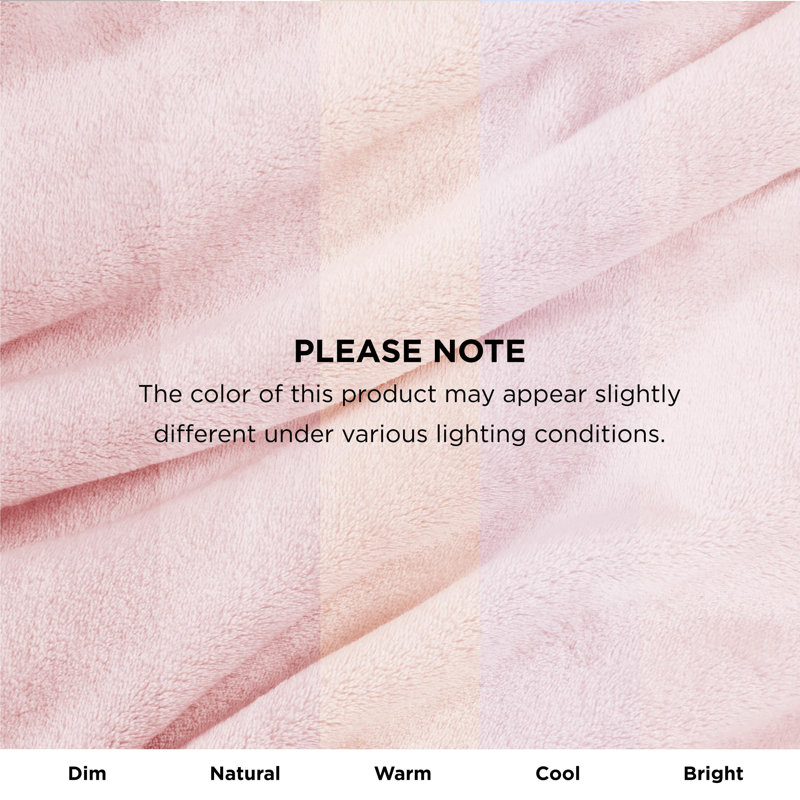Couverture polaire Cozy Winter Collection 300GSM pour canapé, canapé, lit, L 43 po x L 55 po, Rose