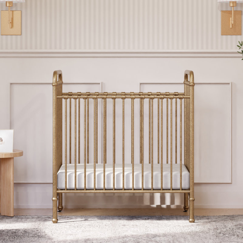 Abigail 3-In-1 Convertible Mini Crib, Vintage Gold