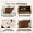 30Inch Walnut Folding Wall Cabinet With Creamic Sink– Patented 1-Minute Install, Space-Saving & Easy Assemble,Modern Style-96944570