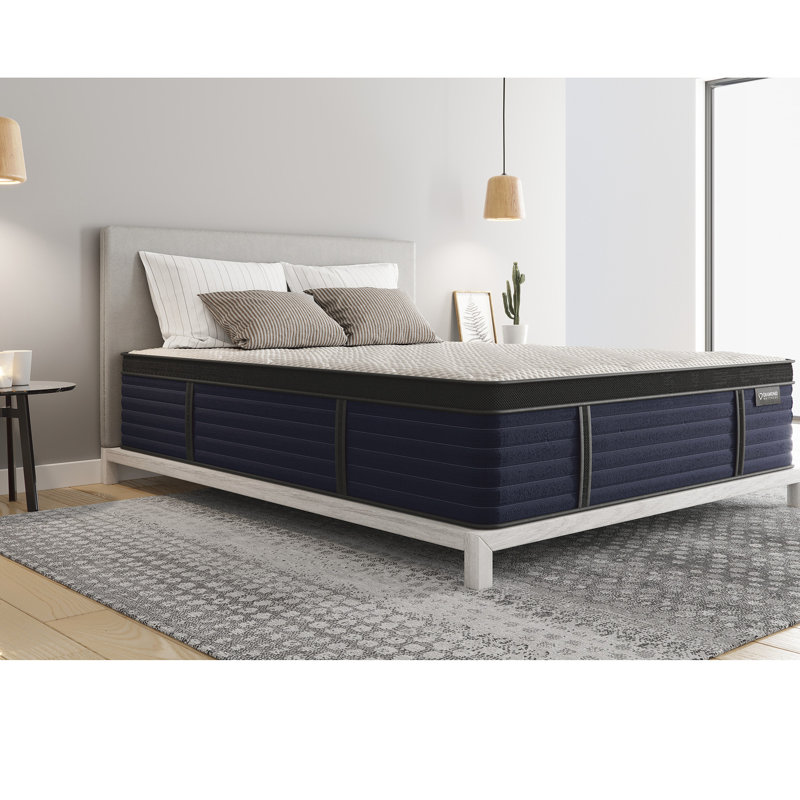 Matelas en latex grand froid 14,5 po, sensation moyenne, blanc 14,5 po, sensation moyenne, Grand lit