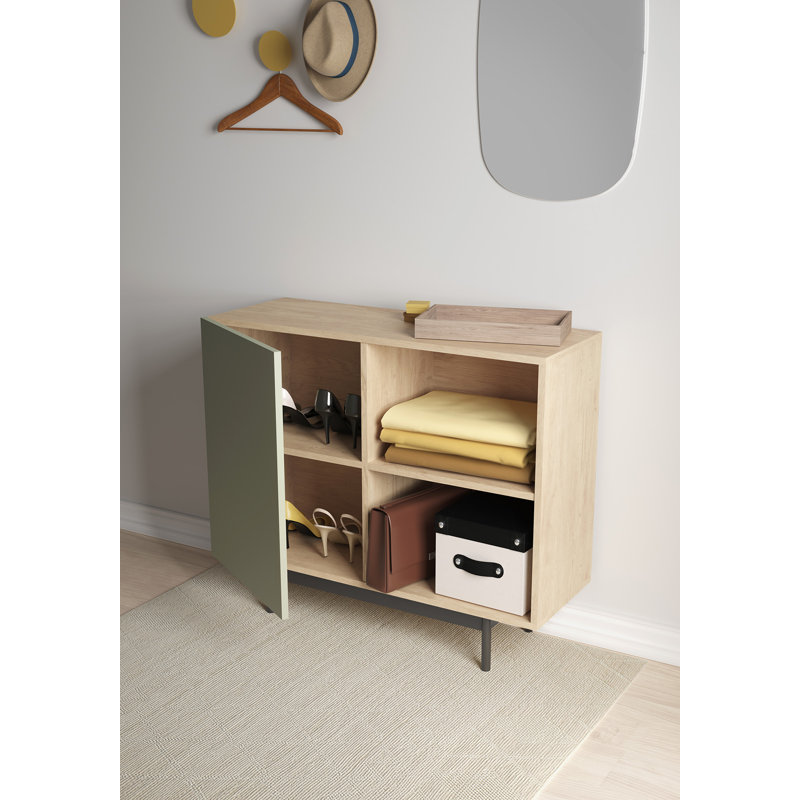 Jvonte Standard Accent Chest, Light Oak/Green
