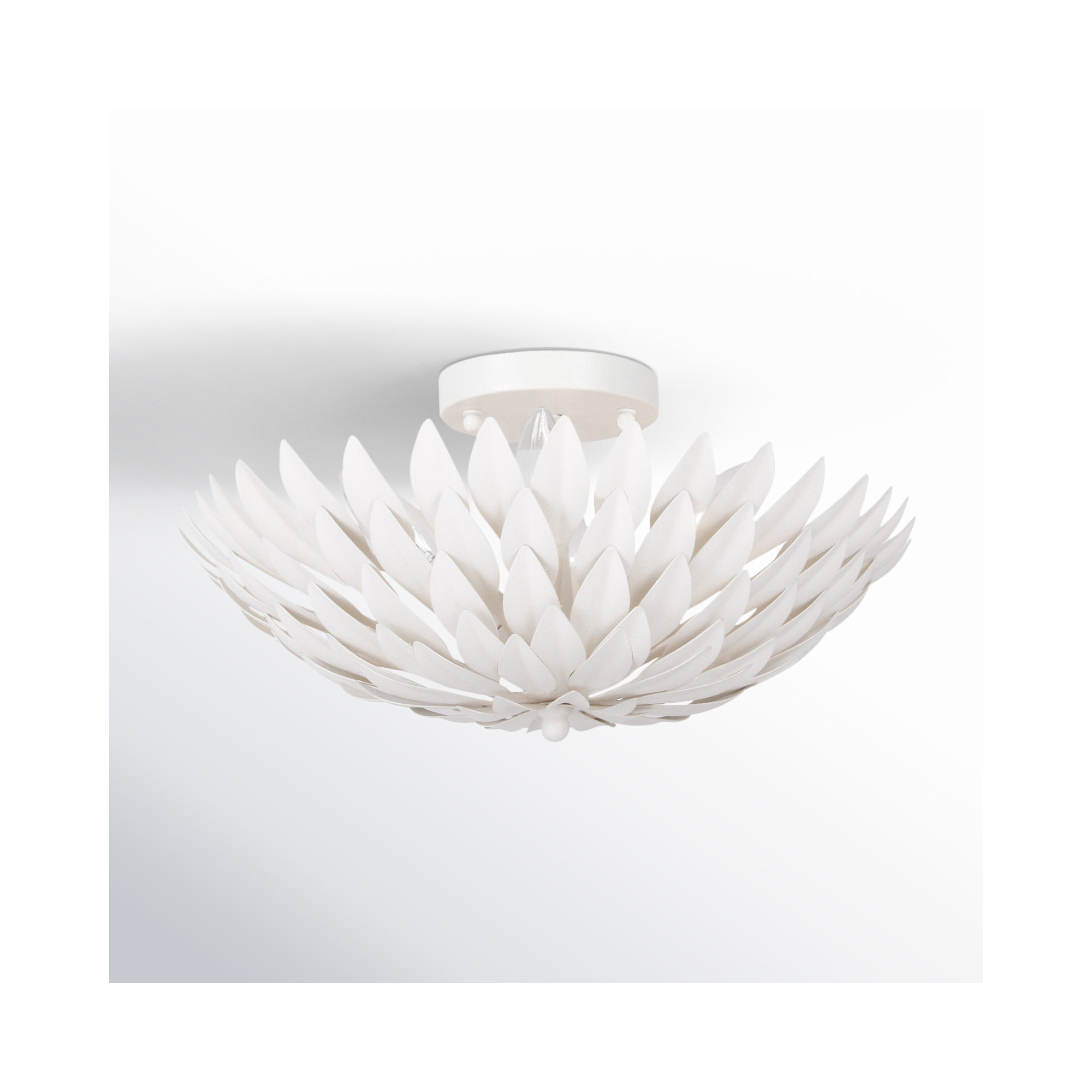 Margo 4 Light Metal Semi Flush Mount, White