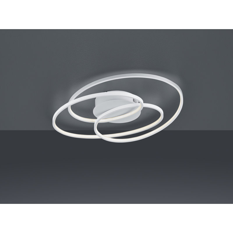 Voluntown LED Flush Mount, 13.5cm H x 60cm W x 43cm D, White