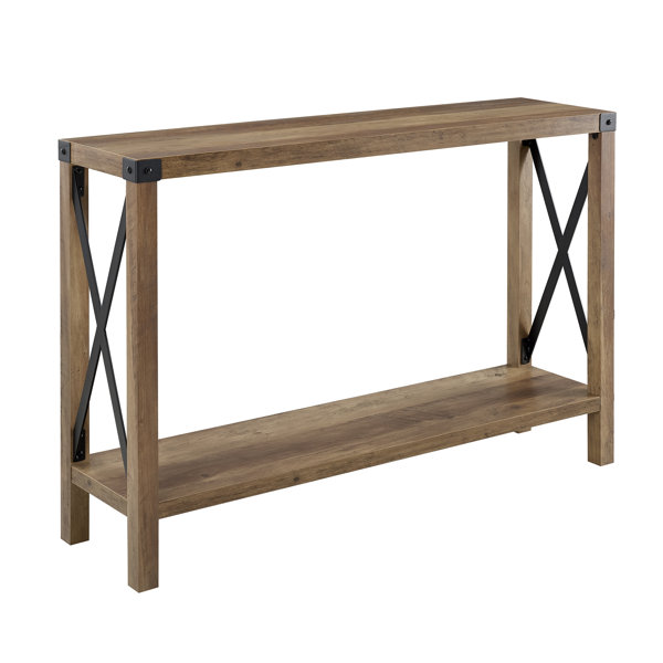 Petite Solid Wood Console in Medium Oak