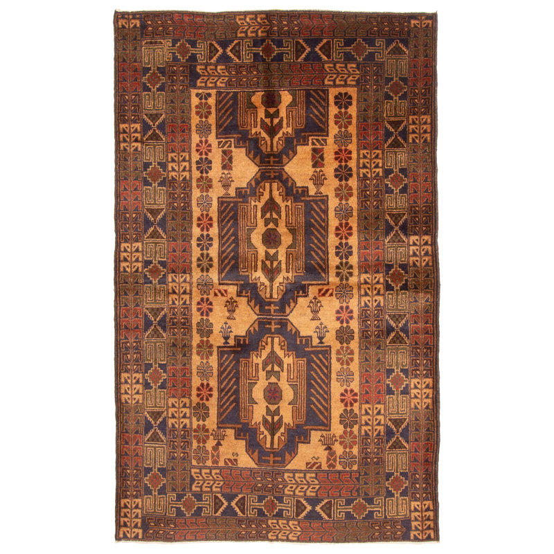 Rizbaft Brown Rug 3'7" x 5'11"