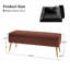 Banc de rangement rembourré en velours Kajana-1744313861