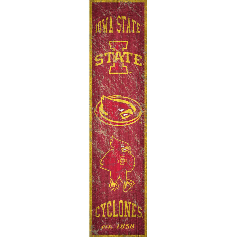 NCAA Heritage, impression sur bois, Université d'Iowa State