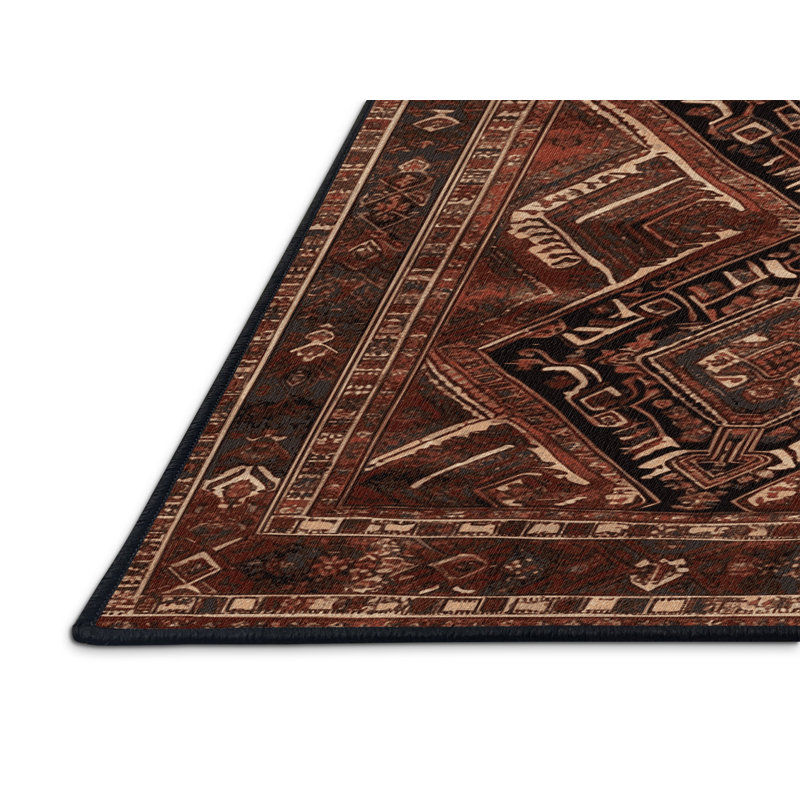 Tapis brun lavable à la machine, Rectangulaire 2 pi x 3 pi