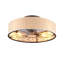 Ventilateur de plafond 20 pouces en tissu de style campagnard avec télécommande pour salon, chambre à coucher et cuisine - NON INCLUS