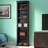 Cataleya Narrow Cabinet Media Storage, Slim Barrister Tower, 19.25"W x 63.75"H x 9.5"D, Black-446531873