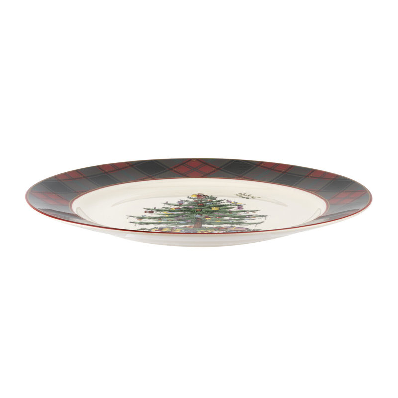 Spode Christmas Tree Tartan 11" Dinner Plate