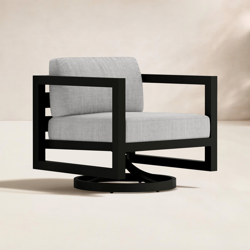 Avion Outdoor Rocker Chair, Slate, Cast Silver Sunbrella®