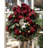 Holiday Front Door Wreath with Berries, Ornaments and Pinecones