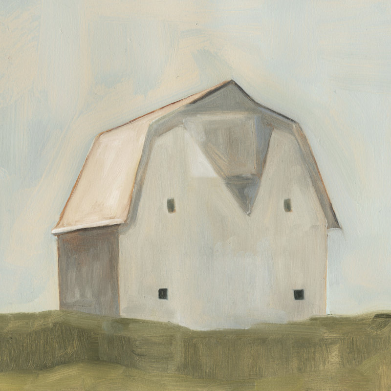 «Serene Barn II» par Emma Scarvey, peinture sur toile tendue, H 30 po x l 30 po