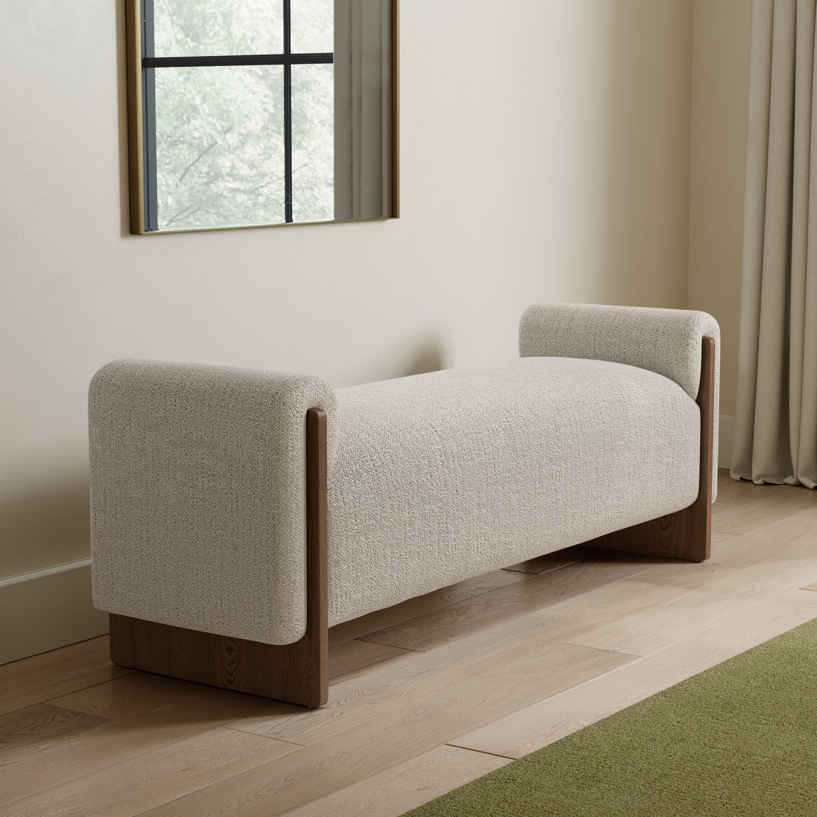 Jeter 60" Bedroom Bench, Sand
