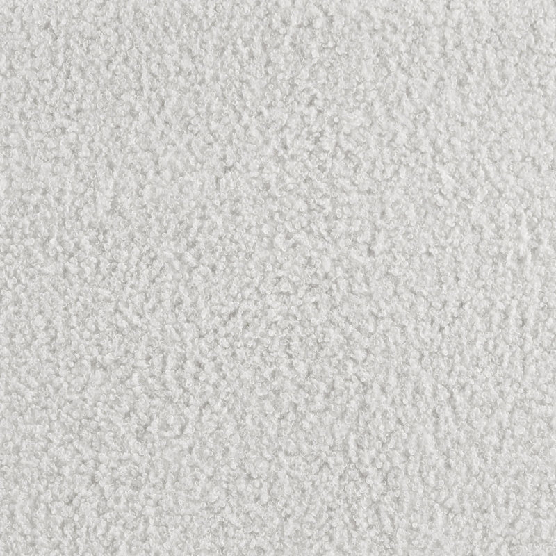 Boucle Upholstered Wingback Platform Bed, Queen, White