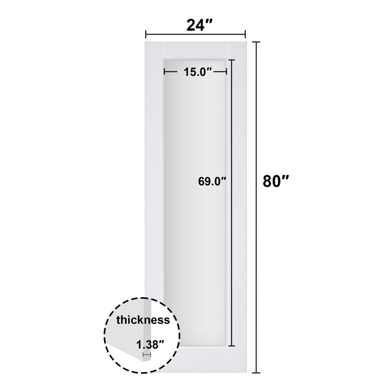 Porte standard pour salle de bain, 24 po x 80 po