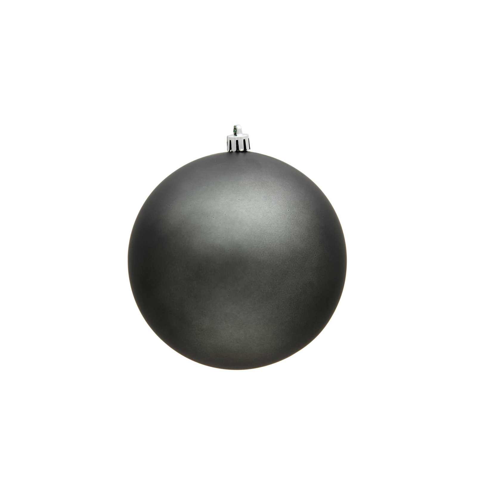 Holiday Décor Ball Ornament, Pewter Matte, 3" H x 3" W x 3" D