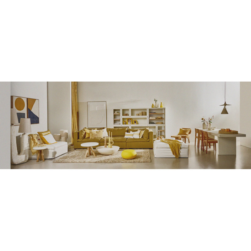 Vase en aluminium blanc cassé Trulli, H 8,27 po x l 6,89 po x P 6,89 po