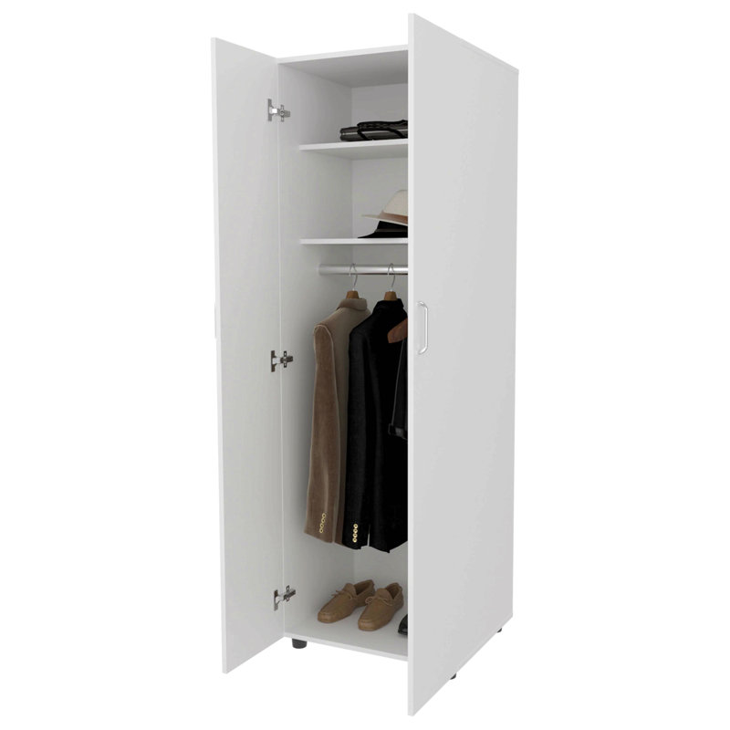 Armoire avec 2 portes et tringle