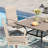 4-Person Square Patio Dining Set With Swivel PVC-coated polyester Chairs-1199167591