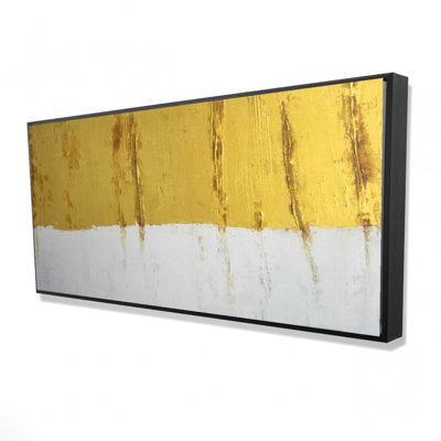 Golden Stripe Print On Canvas